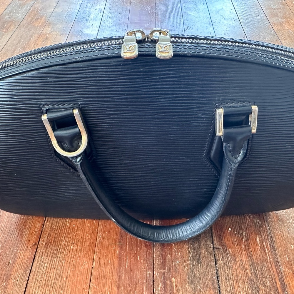 Louis Vuitton Black Epi Leather Dome Top Satchel